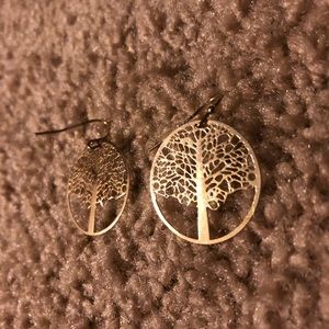 Gold Color Tree Earrings